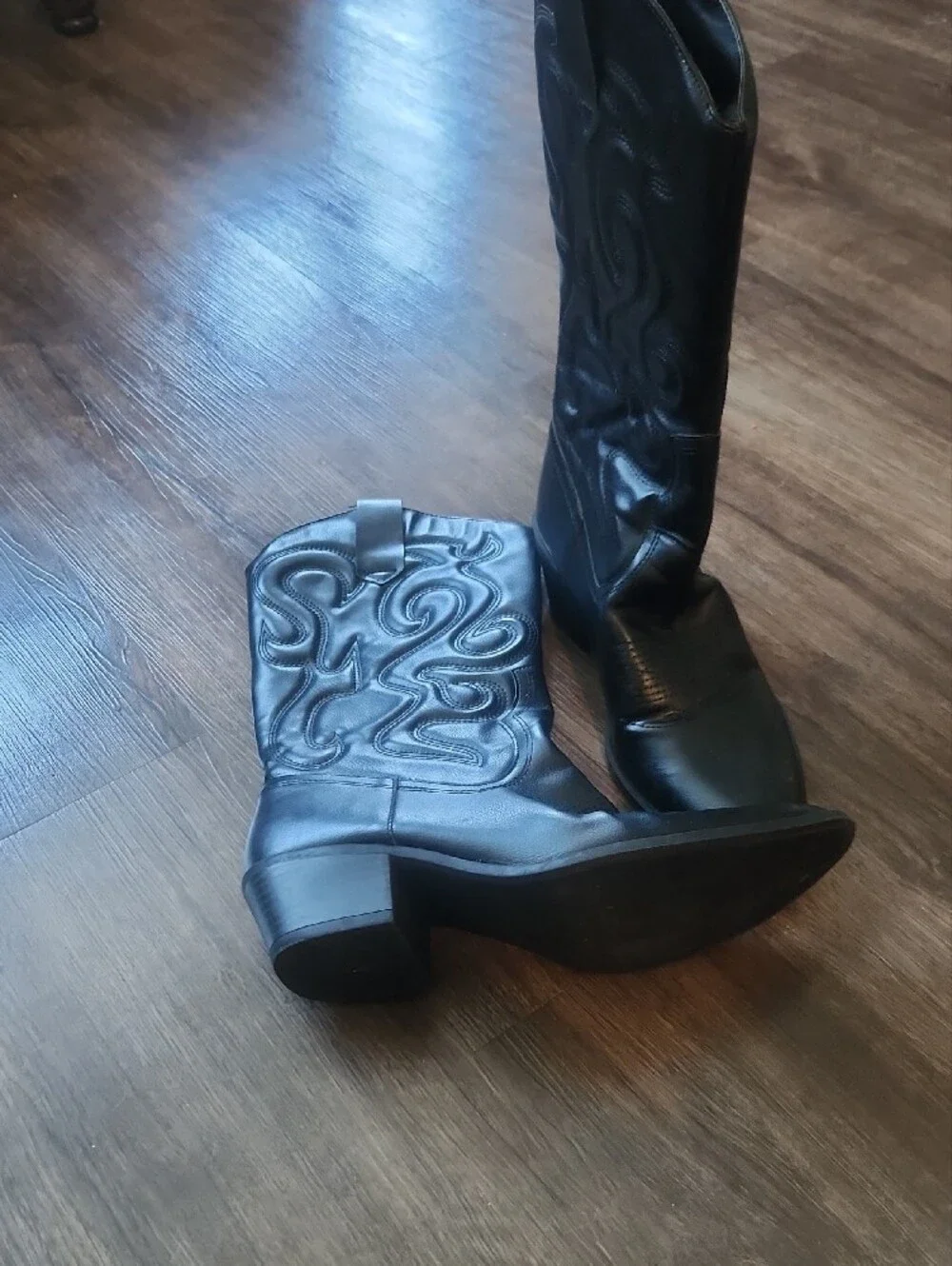 Black Women's Tall Leather Boots